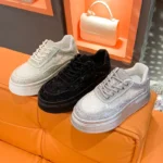 Spring Autumn Mesh Luxury Glitter Thick soled Shoes Womens Vulcanized Sports Shoes Luxury Designer Casual Shoes Zapatillas Mujer