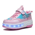 LED Lights Kids Roller Skate Shoes Deformation Boys Girls Sneakers 2 Wheels Sport Detachable Parkour Children Adults Sneaker