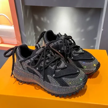 Full Diamond Luxury Running Shoes Thick soled Sneakers High quality Water Diamond Women's Shoes Designer Casual Shoes zapatillas