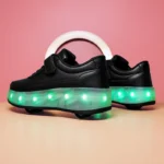 LED Lights Kids Roller Skate Shoes Sport Deformation Boys Girls Parkour Sneakers With 4 Wheels Detachable Adults Skating Shoes