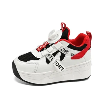 Kids Roller Skate Shoes 2 Wheels Fashion Boys Girls Skating Shoes Casual Parkour Outdoor Deformation Sports Running Sneaker Gift