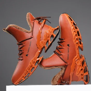 men boots 2024 New Winter Slippers Warm Men Shoes Waterproof Non-Slip Plush Sneakers Male tenis shoes Boots Men Sneakers Winter