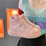 Luxury Diamond Sneakers Full Diamond Shoes Multi functional Thick Bottom Designer Casual Skateboarding Shoes zapatillas mujer