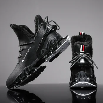 men boots 2024 New Winter Slippers Warm Men Shoes Waterproof Non-Slip Plush Sneakers Male tenis shoes Boots Men Sneakers Winter