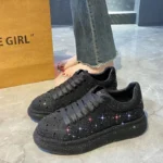2024 New Lace Rhinestone Women's Casual Shoes Fashion Sports Shoes Women's Designer Shining Women's Shoes Zapatos Mujer