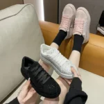 Fashion Women's Casual Shoes Water Diamond Thick Bottom Women's Sparkling Crystal Luxury Sports Shoes Designer Vulcanized Shoes