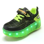 LED Light Kids Roller Skate Shoes Fashion Detachable Children Sports Boys Girls 2 Wheels Outdoor Deformation Skating Shoes Gift