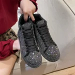 Designer Fashion Sports Shoes Spring Autumn New Style Lace up Water Diamond Women's Casual Shoes Luxury Shining Women's Shoes