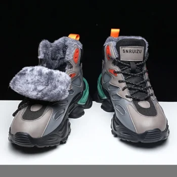 Men Winter snow boots 2025 Winter Slippers Warm Men Shoes Waterproof Non-Slip Plush Sneaker Male tenis shoes Boots Men Sneakers