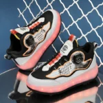 LED Lights Kids Roller Skate Shoes Boys Girls Running With 4 Wheels Parkour Detachable Adults Casual Deformation Skating Shoes