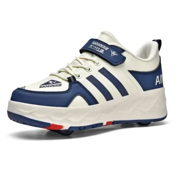 Kids Roller Skate Shoes Parkour Detachable 4 Wheels Running Boys Girls Casual Fashion Children Deformation Outdoor Skating Shoes