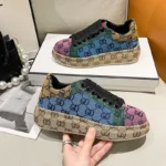 2025 New Khaki Full Diamond Women Sports Shoes Fashion Luxury Platform Casual Shoes Women's Party Designer Shining Women's Shoes