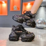 Women's Luxury Diamond Sports Shoes Designer Platform Height Boosting Shoes Leather Casual Women's Shoes zapatillas de mujer