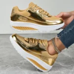 Mesh Breathable Women Casual Sneakers Lace-up Vulcanized Shoes Ladies Platform Sneakers Female Shoes Plus Size Zapatos De Mujer