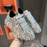 2024 Women Lace Up Sneakers Glitter Autumn Flat Vulcanized Ladies Bling Casual Female Fashion Platform Zapatos De Mujer Shoes