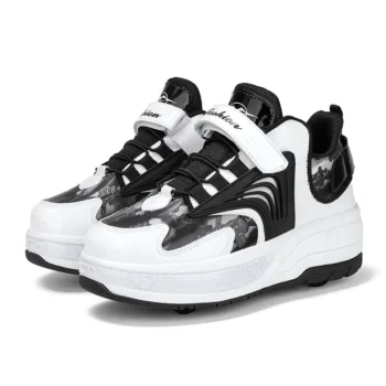 Kids Roller Skate Shoes Children Detachable 4 Wheels Parkour Casual Boys Girls Running Fashion Deformation Outdoor Skating Shoes