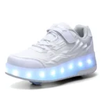 LED Lights Kids Roller Skate Shoes Deformation Boys Girls Sneakers With 2 Wheels Sport Outdoor Parkour Children Adults Sneaker
