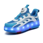 LED Light Kids Roller Skate Shoes Children Sports Deformation Fashion Boys Girls Detachable 4 Wheels Outdoor Skating Shoes Gift