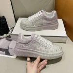 2025 Luxury Diamond Women's Casual Shoes Designer Fashion Sports Shoes High Quality Shining Women's Flat Shoes Zapatos Mujer