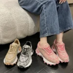 2025 New Thick soled Luxury Casual Shoes High end Designer Fashion Sports Shoes Comfortable Anti slip Breathable Women's Shoes