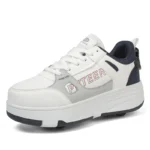 Kids Roller Skate Shoes Fashion Running Children Parkour Boys Girls Detachable 4 Wheels Deformation Outdoor Casual Skating Shoes