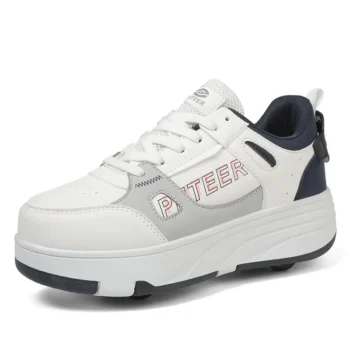 Kids Roller Skate Shoes Fashion Running Children Parkour Boys Girls Detachable 4 Wheels Deformation Outdoor Casual Skating Shoes