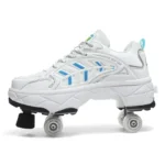 New Kids Roller Skate Shoes Children Parkour Detachable 4 Wheels Running Boys Girls Deformation Outdoor Fashion Skating Shoes
