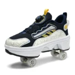 Kids Roller Skate Shoes Outdoor 4 Wheels Parkour Detachable Fashion Running Children Boys Girls Deformation Casual Skating Shoes