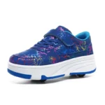 Kids Roller Skate Shoes Deformation Outdoor Children Fashion 2 Wheels Boys Girls Casual Detachable Parkour Running Skating Shoes