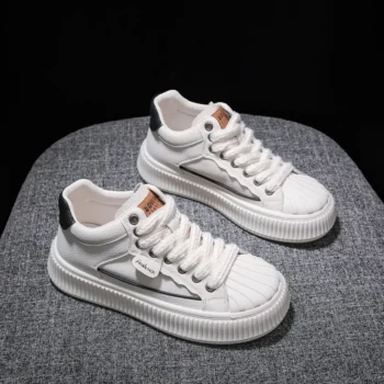 Women White Platform Shoes Lightweight Chunky Sneakers Fashion Outdoor Trainers Female Casual Lace Up Vulcanized Shoes zapatos