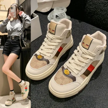 Designer Women Casual Shoes Flat Fashion Sneakers Female Luxury Shoes Spring Autumn Boots Zapatos Mujer Rubber Womens Shoes