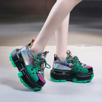 Women Bling Luxury Shoes Trend Women Luxury Silver Slip on Platform Casual Shoe Ladies Sneakers Vulcanized Shoe Zapatillas Mujer