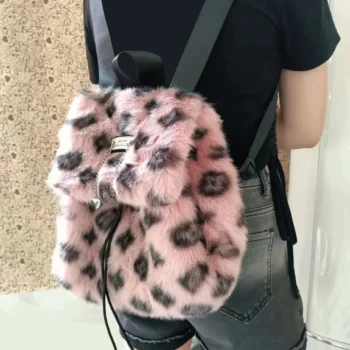 Miyagawa Autumn Winter New Instagram Niche Design Plush Bags Casual Fashion Korean Style Cute Backpack Bag for Women