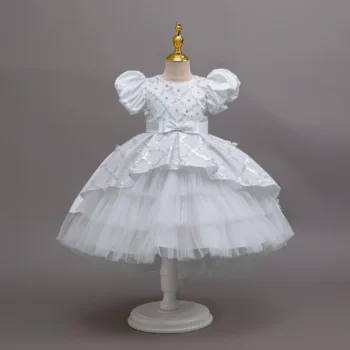 New Elegant Dress for Flower Girls Children Evening Dresses Tutu Girl Clothes Ball Gown From 4 to12 Years