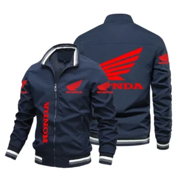 2025 New Trendy Honda Car Red Wing Logo Print Jacket Outdoor Sports Racing Clothes Oversized Racing Biker Jacket Men Clothing