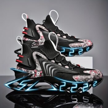 Men's Low-Top Neon Glow--the-Dark Sneakers